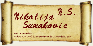 Nikolija Šumaković vizit kartica